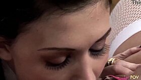 i'm feeling so naughty after class, diving into that hairless pussy with stockings and heels on, kissing and masturbating like crazy