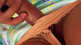 A stranger rubs cock in my panties on city bus