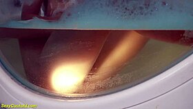 teen katty west masturbates in bathtub, fingering tight pussy to orgasm