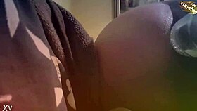 hot beer bottle deep in my ass for intense masturbation session