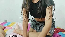 Petite Latina Babysitter Sucks Father-In-Law Hard