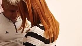 Opening my girlfriend's ass for the first time. She takes it deep until I cum inside.