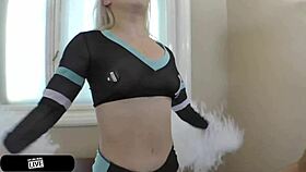 Stepdad Drills Tight Cheerleader Ellie Shoules' Ass