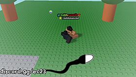 roblox girl riding my cock hard, wet pussy and anal in roblox