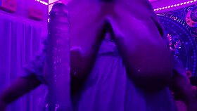 Worshipped curvy big tits with monster cock