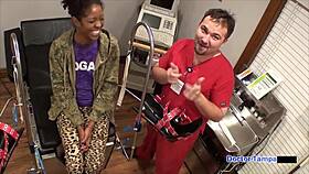 dr. tampa conducts entrance physical at tampa university for lotus lain