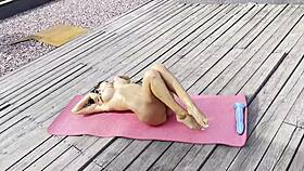 Monika fox masturbates with dildo on roof prolapse