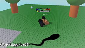 roblox girl riding my cock hard, wet pussy and anal in roblox