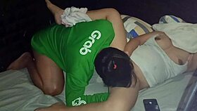 I watched this hot Asian chubby pregnant girl having sex in the hotel.