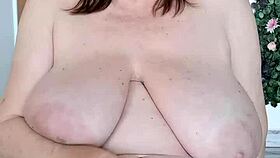 Granny MariaOlds dances in lilac and teases with shaved play.