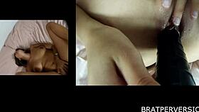 Nikki Brooks and Chichi Medina in close-up pussy masturbation