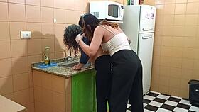 Every time my neighbor visits, we masturbate together