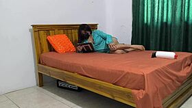 My husband came home tired, so I masturbated