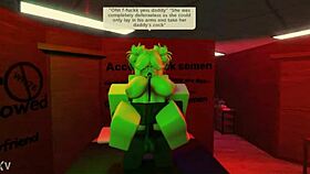 blonde snowbunny gets railed by monster black cock. roblox style.