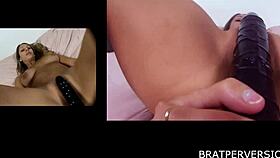 Nikki Brooks and Chichi Medina in close-up pussy masturbation