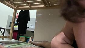 Whoreji cucks her ex in the dorm, craving other men's cocks