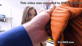 Asian milf suspect caught riding officer's cock in hidden office cam