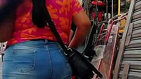 two friends spy on each other in the fruit center