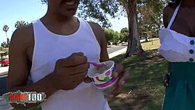 Ebony Babe With Giant Tits Gets Hard Fucked