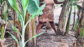 Evangelical milf with big pussy pees outdoors in public