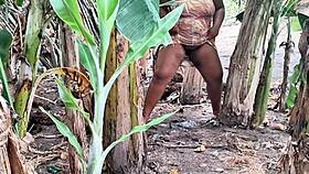 Evangelical milf with big pussy pees outdoors in public