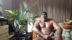Watch Brazilian bear Kojac stroke his huge hairy cock?
