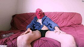 Young amateur couple reaches orgasm on the sofa in pov homemade sex with big cock