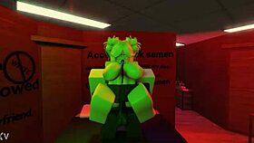 blonde snowbunny gets railed by monster black cock. roblox style.