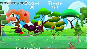 in paradise island, she gives a blowjob in the orchard