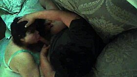 hidden cam catches a sneaky blowjob in action at home.