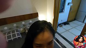 Wow, Gorgeous College Asian Teen 18+ Swallows Cum! She Takes a Facial After Intense POV Fuck With Interracial Neighbor.