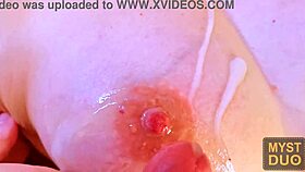 Compilation of cum on tits with myst duo