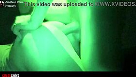 A couple shares a passionate homemade fuck in the dark