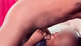 kenyan dick getting a morning blowjob from sexy ebony slut.