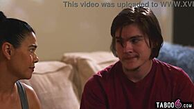 stepdaughter and stepson terrified, stepmom offers naughty comfort