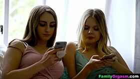 Familyorgasm - cute girl cheating in secret with her friends step dad 😏