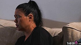 stepdaughter and stepson terrified, stepmom offers naughty comfort