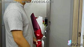 Cheating Asian girl Stacy bends over for me.