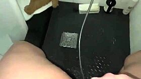 Arab young 18+ elite saudi girl masturbates tight pussy in shower with perfect body