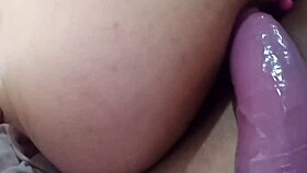 I stuffed my ass with a bigger dildo