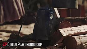 Vicki Chase rides Scott Nails suggestively.