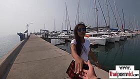 Does this amateur Thai teen want a big white dick in her uniform?