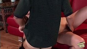 BOMBASTIC BEAUTY REWARDS HER FOOT FETISH HUSBAND WITH WARM ANAL