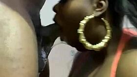 Ebony Milf Delivers Sloppy Wet Blow Job