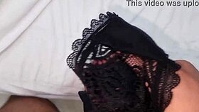 coming home to my risky cum-stained stepmom, inviting my stepson who finds my panties and cums