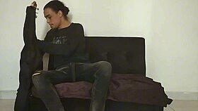 My stepsister is so horny, she wants me to jerk her while I play guitar