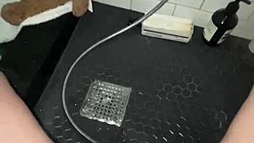 Fit Saudi girl masturbates in stimulating shower scene