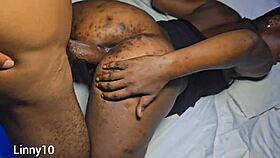 Dirty street slut taking it from behind on the street