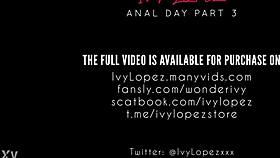 Teen latina anal play with apple