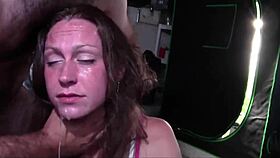 Watch This Deep Throat Whore Get Face Fucked Roughly in the Bathroom!